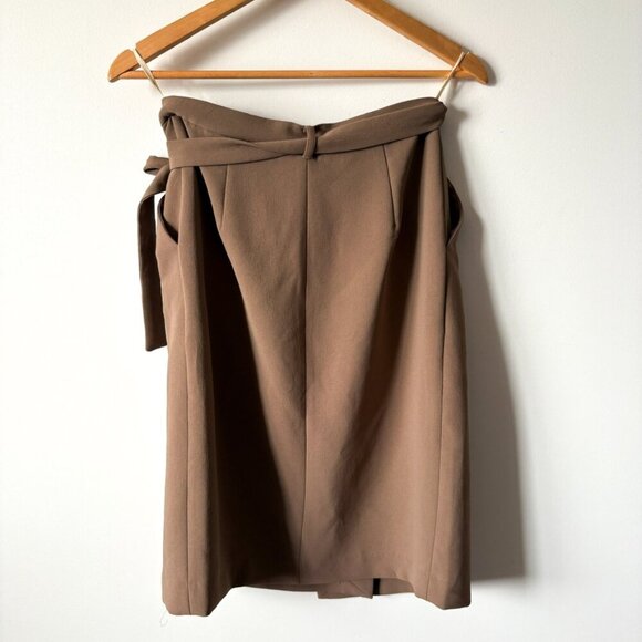 Aritzia Wilfred Bonneton Wrap Skirt Mocha Tan Brown Size Small - Picture 5 of 7